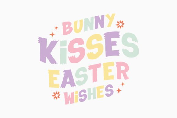 Bunny Kisses Retro Easter Quotes SVG: A Graphics Gem for Crafts