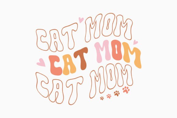Cat Mom Retro Cat Quote SVG: A Graphics Gem for Crafts
