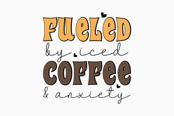 Fueled by Iced Coffee: A Retro Graphics Asset for Crafts
