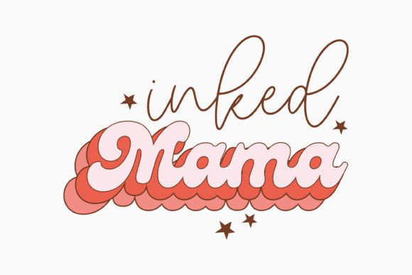 Inked Mama: A Versatile Retro Mothers Day SVG for Crafts