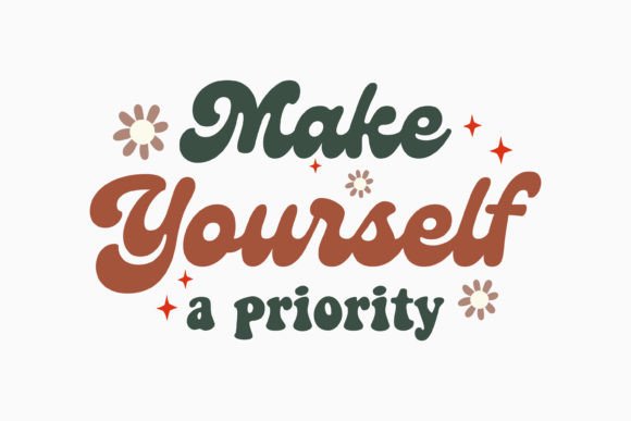 Make Yourself Mental Health Retro SVG for Crafts and Graphics