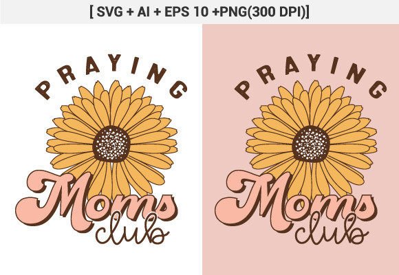 Mom Mother's Day Retro Sublimation Svg for Graphics and Crafts